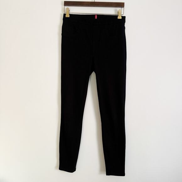 SPANX High Rise Jeanish Leggings Jeggings Black Medium M - Picture 3 of 10